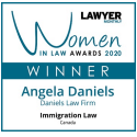 Lawyer Monthly | Women In Law Awards 2020 | Winner | Angela Daniels | Daniels Law Firm | Immigration Law | Canada