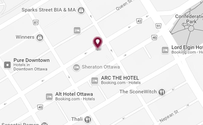 Map for Ottawa office